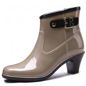 Fashionable rain shoes high-heeled waterproof and non-slip rain shoes for women 42327