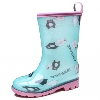 Childrens rain boots with cartoon designs for girls Kids rain boots-50-618
