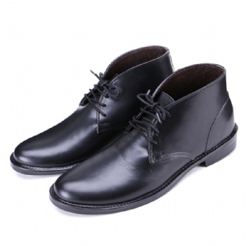Simulation leather mens business lace-up riding boots Rain boots rain shoes mens shoes